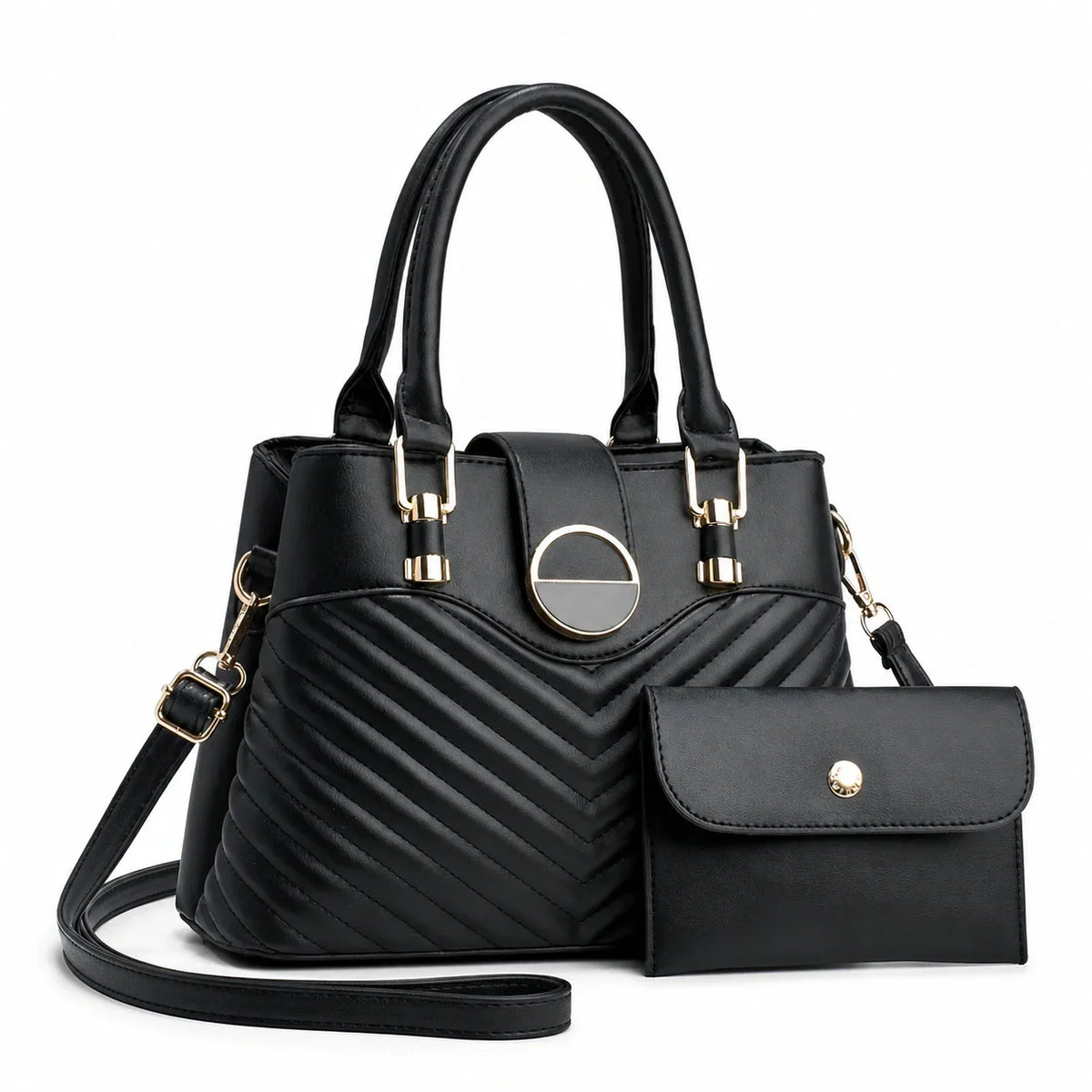 Soft Leather Tote & Crossbody Set - Elara