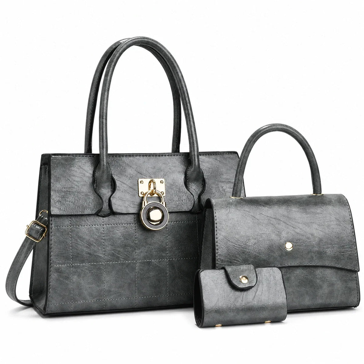 Leather Shoulder Bag Set - Niva