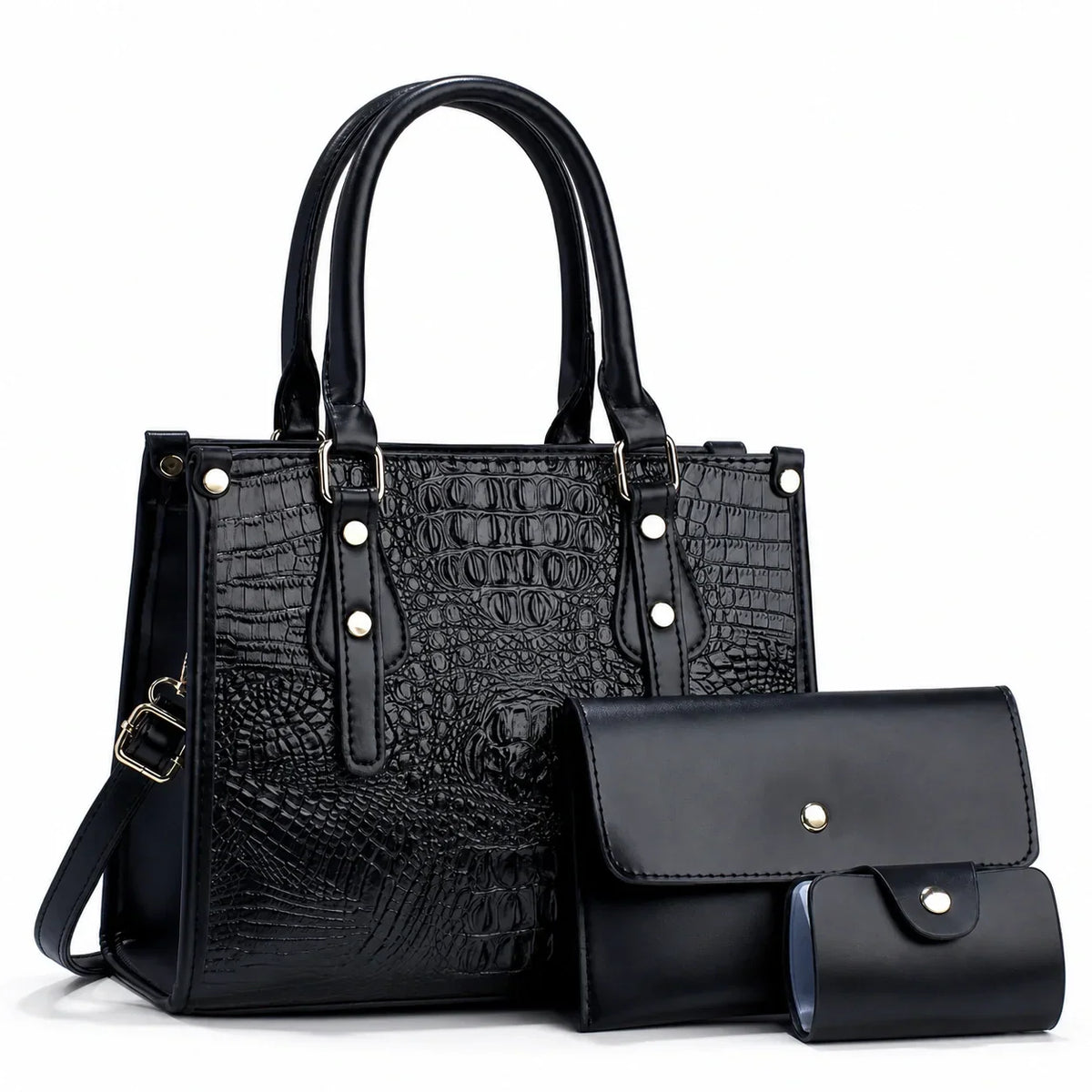 Leather 3-Piece Bag Set - Aura