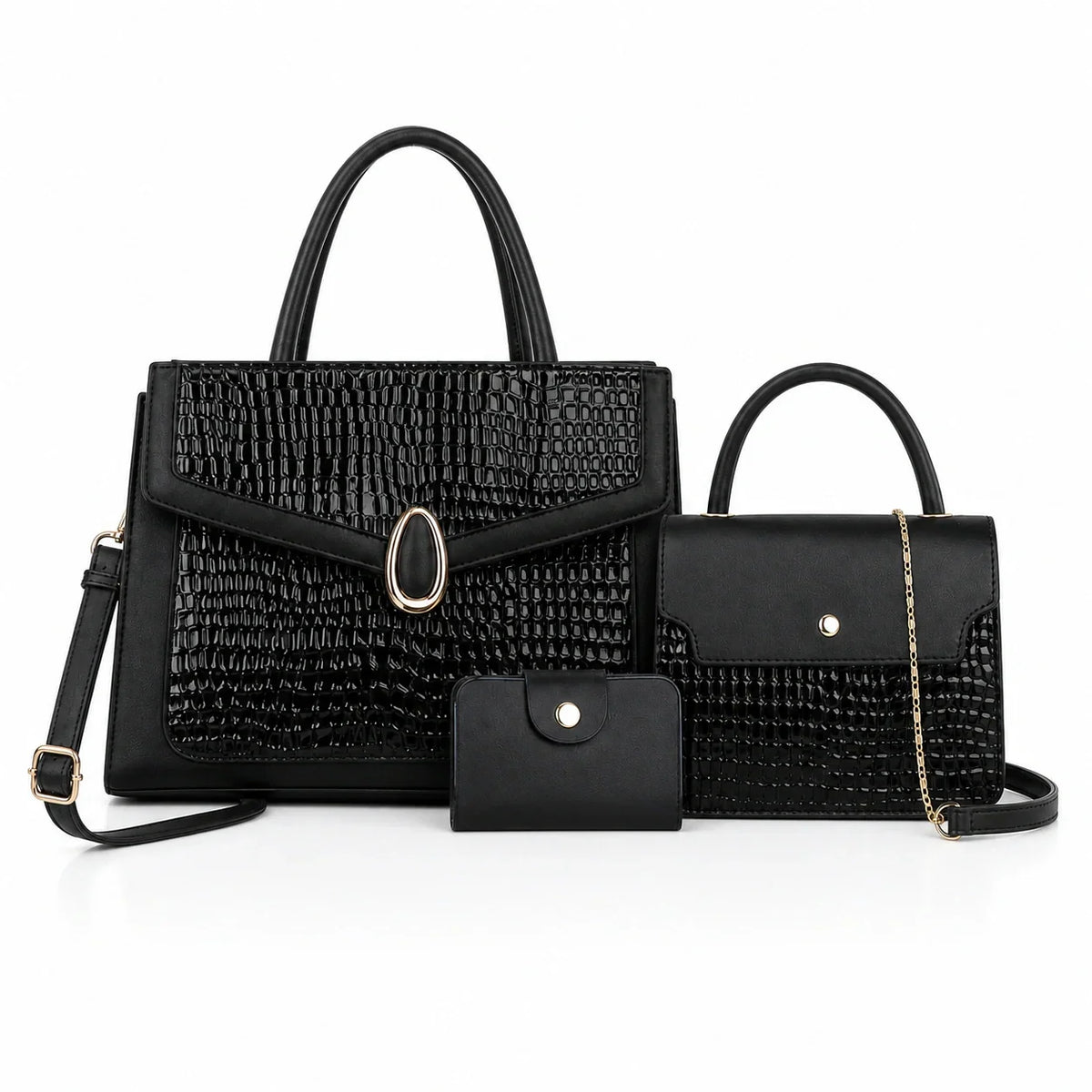Leather Shoulder Bag Set - Vela