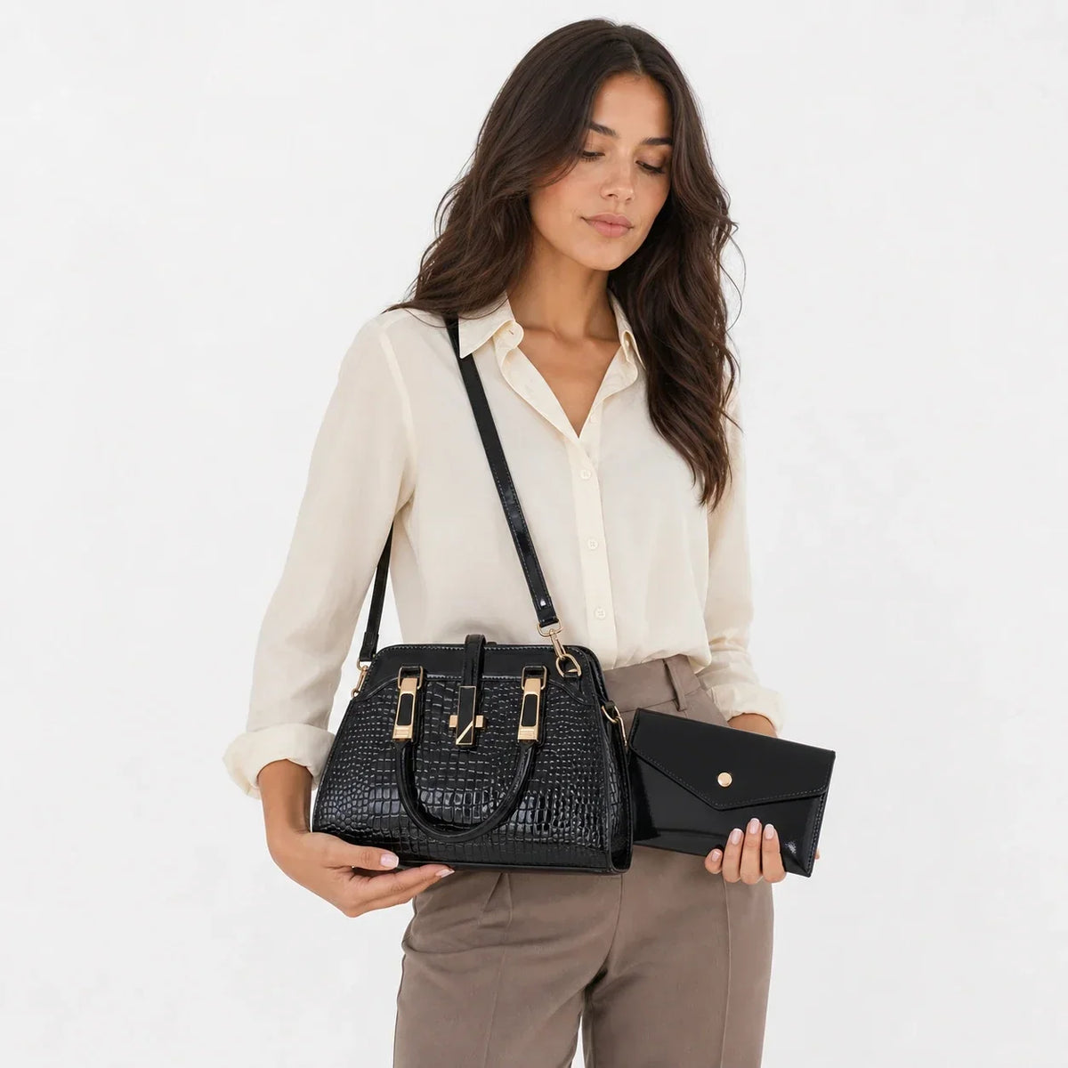 Bag and Wallet Kit in Leather - Vian