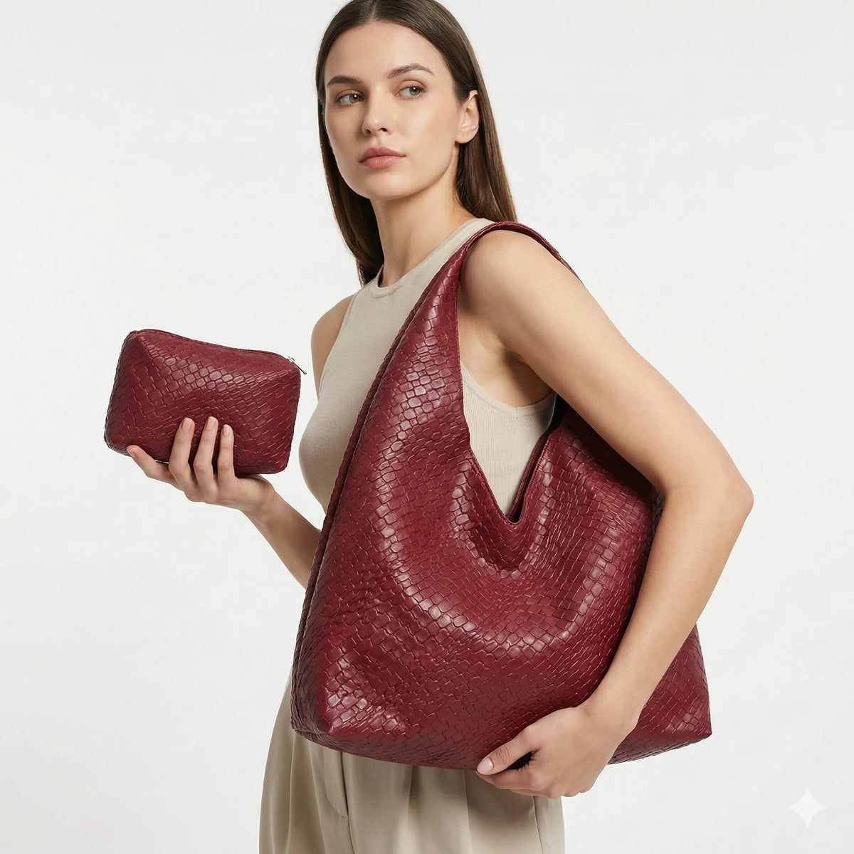 Bag and Wallet in Leather - Noelle