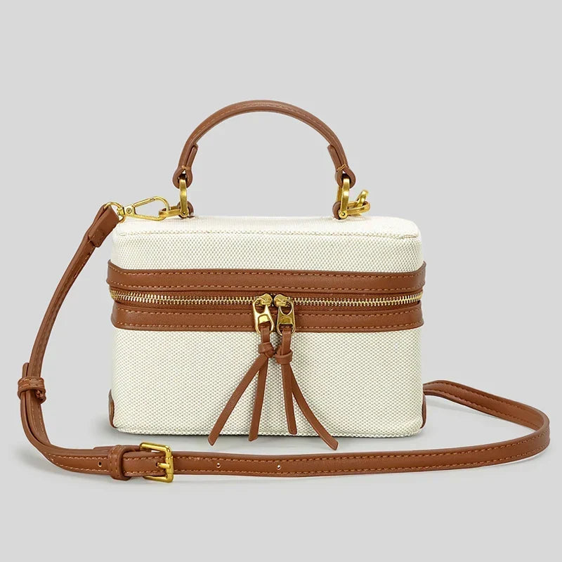 Fernanda Canvas Box Crossbody Bag