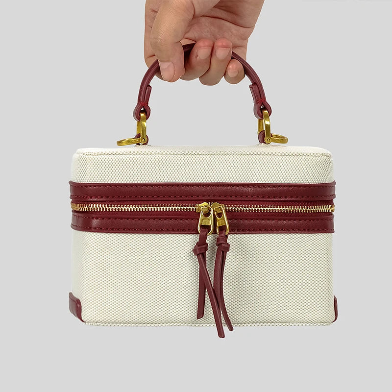 Fernanda Canvas Box Crossbody Bag