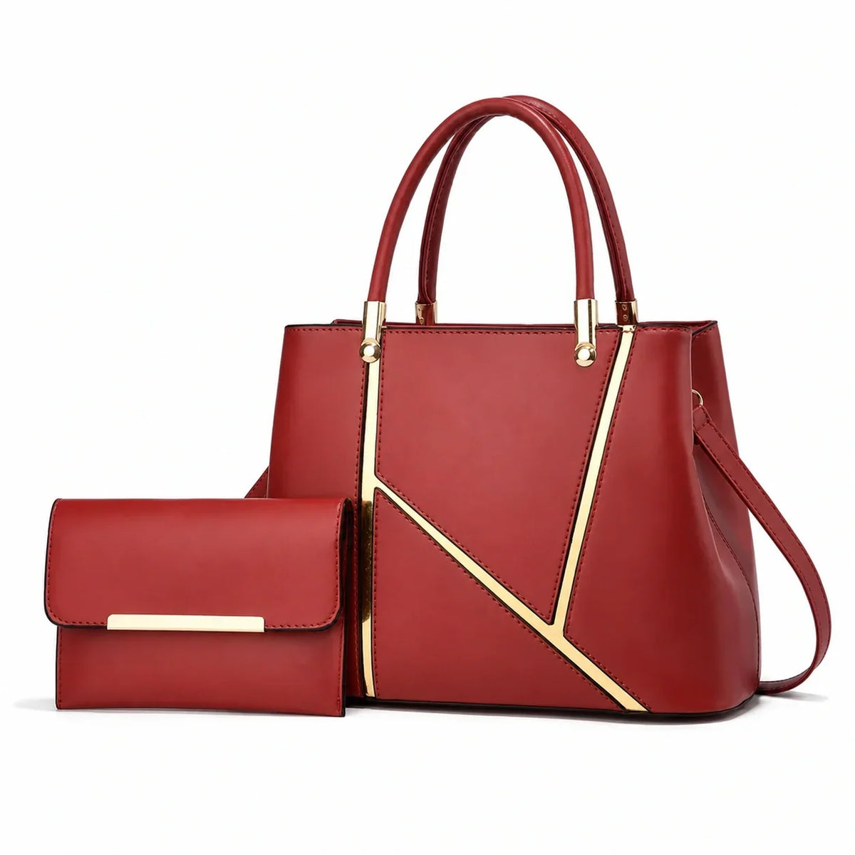 Leather Handbag and Crossbody Set - Aura