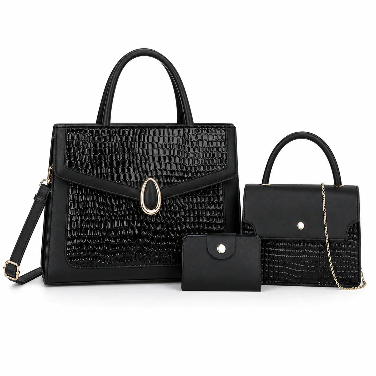 Leather Shoulder Bag Set - Vela